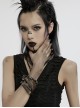Black And Brown Vintage Cowhide Metal With Skull Beads Embellished Punk Style Decadent Three Piece Bracelet