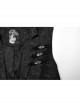 Gorgeous Black Rose Pattern Woven Side Exquisite Buckle Decoration Gothic Style Men's Lapel Vest