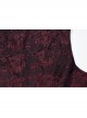 Gorgeous Red Rose Pattern Woven Side Exquisite Buckle Decoration Gothic Style Men's Lapel Vest