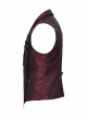 Gorgeous Red Rose Pattern Woven Side Exquisite Buckle Decoration Gothic Style Men's Lapel Vest