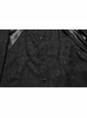 Black Gorgeous Shiny Pattern Woven Shoulder Tie Rope Decoration Gothic Style Stand Collar Puff Sleeve Shirt