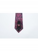 Red And Blue Retro Imitation Silk Exquisite Pattern With Three Dimensional Plant Flower Applique Gothic Style Men's Tie