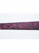 Red And Blue Retro Imitation Silk Exquisite Pattern With Three Dimensional Plant Flower Applique Gothic Style Men's Tie
