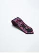 Red And Blue Retro Imitation Silk Exquisite Pattern With Three Dimensional Plant Flower Applique Gothic Style Men's Tie