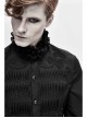 Lace High Collar Hand-Embroidered Long Sleeve Black Gothic Shirt