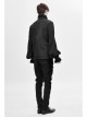 Lace High Collar Hand-Embroidered Long Sleeve Black Gothic Shirt