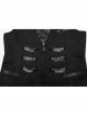Noble Black Jacquard V Neck Front Panel With Exquisite Dragon Scales Double Breasted Design Gothic Style Gentleman Vest