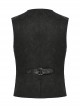 Noble Black Jacquard V Neck Front Panel With Exquisite Dragon Scales Double Breasted Design Gothic Style Gentleman Vest