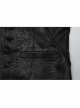Gorgeous Black Jacquard Woven Front Panel With Three Dimensional Lotus Leaf Shape And Exquisite Carved Hand Sewn Button Design Gothic Style Vest