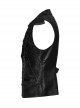 Gorgeous Black Jacquard Woven Front Panel With Three Dimensional Lotus Leaf Shape And Exquisite Carved Hand Sewn Button Design Gothic Style Vest