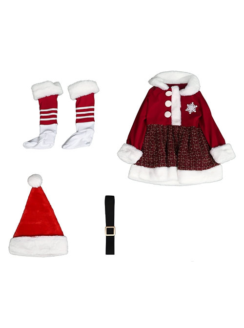 Original Christmas Series Starry Christmas Children Version Halloween Cosplay Costume Set Without Shoes