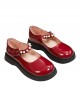 Original Christmas Series Starry Christmas Children Version Halloween Cosplay Accessories Red Leather Shoes