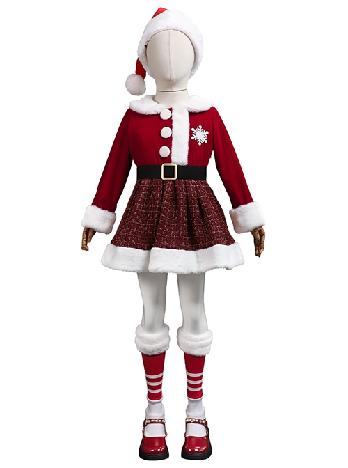 Original Christmas Series Starry Christmas Children Version Halloween Cosplay Accessories Red Leather Shoes