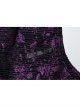 Purple Exquisite Non Elastic Jacquard Twill Faux Leather With Floral Back Waistband And Gothic Style Skull Vest