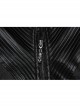 Low Key Black Jacquard Woven Patchwork Pleated Side Eyelet Tie Rope Design Gothic Style Adjustable Vest