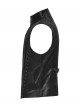 Low Key Black Jacquard Woven Patchwork Pleated Side Eyelet Tie Rope Design Gothic Style Adjustable Vest