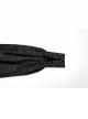Black Jacquard Chiffon Woven Fabric Elegant Ruffle Collar In The Front Center Exquisite Double Breasted Design Gothic Style Lantern Sleeve Shirt