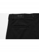 Simple Black Stretch Twill Knit With Retro Three Dimensional Button Design Gothic Style Trousers