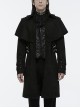 Black Comfortable Jacquard Suede Fabric Exquisite Carved Shoulder Hand-Sewn Button Design Gothic Style Cape Jacket
