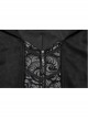 Black Comfortable Jacquard Suede Fabric Exquisite Carved Shoulder Hand-Sewn Button Design Gothic Style Cape Jacket