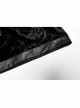 Dark Black Soft Embossed Velvet Spliced ​​With Twill Faux Leather Fabric With Irregular Spiked Hem Gothic Style Hooded Jacket
