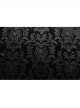 Dark Black Soft Embossed Velvet Spliced ​​With Twill Faux Leather Fabric With Irregular Spiked Hem Gothic Style Hooded Jacket