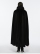 Black And Red Non Elastic Thickened Faux Fur Front Three Dimensional Bat Collar Design Gothic Style Cape