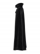 Black And Red Non Elastic Thickened Faux Fur Front Three Dimensional Bat Collar Design Gothic Style Cape