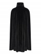 Black And Red Non Elastic Thickened Faux Fur Front Three Dimensional Bat Collar Design Gothic Style Cape