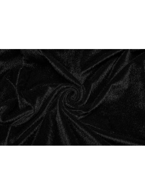 Black Non Elastic Thickened Faux Fur Front Three Dimensional Bat Collar Design Gothic Style Cape