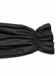 Simple Black Woven Front Center Three Dimensional Pleats With Metal Buttons Embellished Gothic Style Long Sleeved Shirt