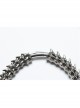 Personalized Retro Tin Alloy Imitation Spine Magnetic Buckle Design Punk Style Doomsday Necklace