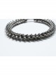 Personalized Retro Tin Alloy Imitation Spine Magnetic Buckle Design Punk Style Doomsday Necklace