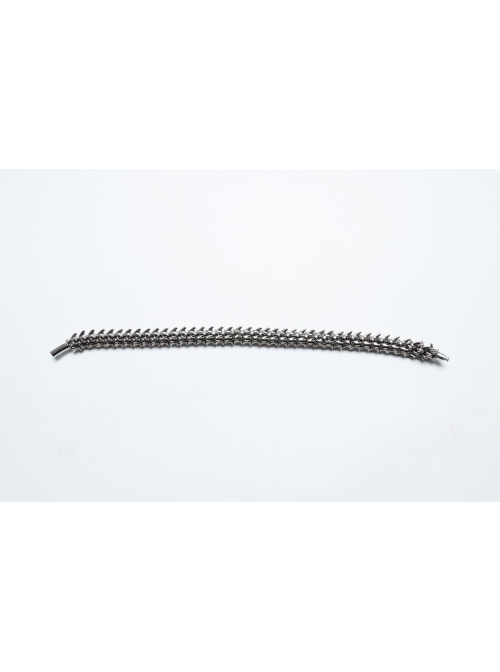 Personalized Retro Tin Alloy Imitation Spine Magnetic Buckle Design Punk Style Doomsday Necklace