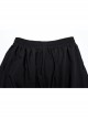 Black Non Stretch Twill Woven Side Personalized Loop Pocket Design Punk Style Loose Cropped Pants