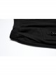 Black Non Stretch Twill Woven Side Personalized Loop Pocket Design Punk Style Loose Cropped Pants