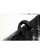 Dark Black Sheep Horns With Natural Bamboo Woven Punk Style Hat