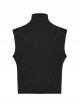 Black Stand Up Collar Wide Shoulders Three Dimensional Armor On The Front With Grid Squares Punk Style Flying Edge Slim Vest