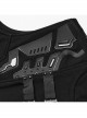Black Stand Up Collar Wide Shoulders Three Dimensional Armor On The Front With Grid Squares Punk Style Flying Edge Slim Vest