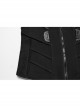 Black Stand Up Collar Wide Shoulders Three Dimensional Armor On The Front With Grid Squares Punk Style Flying Edge Slim Vest