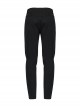 Handsome Black Versatile Stretch Twill Retro Woven Side Metal Eyelet Decorated Punk Style Trousers