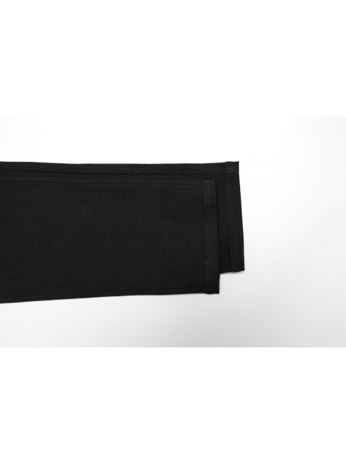 Handsome Black Versatile Stretch Twill Retro Woven Side Metal Eyelet Decorated Punk Style Trousers