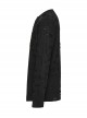 Black Decadent Loose Elastic Ripped Knitted Gothic Style Long Sleeved T-Shirt