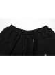 Personalized Irregular Black Stretch Knitted Splicing Diamond Mesh With Zipper Embellishment Punk Style Crotch Pants