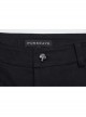 Black Simple Stretch Twill Woven Side Three Dimensional Black Rubber Patch Decorated Punk Style Rough Trousers