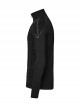 Personalized Black Cashmere Like Knitted Stitching Elastic Fabric Side Eyelets With Drawstring Embellishment Punk Style Stand Up Collar Long Sleeved T-Shirt