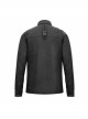 Asymmetrical Shoulder Lace-Up Thick Ribbon Chest Metal Nail Buckle Black Punk Shirt