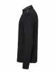 Black Elastic Soft Knitted Shoulder Three-Dimensional Retro Pattern Ribbon Embellishment Punk Style Long-Sleeved Stand Collar T-Shirt