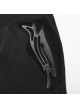 Soft Black Knitted Front And Back Double Pockets Three Dimensional Rivet Embellished Punk Style Trousers