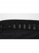 Black Twill Woven Stitching PU Leather Eyelets On Both Sides With Lace Decoration Punk Style Slim Trousers